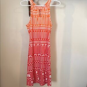 Jude Connally Orange and White Ombré Halter Sundress
